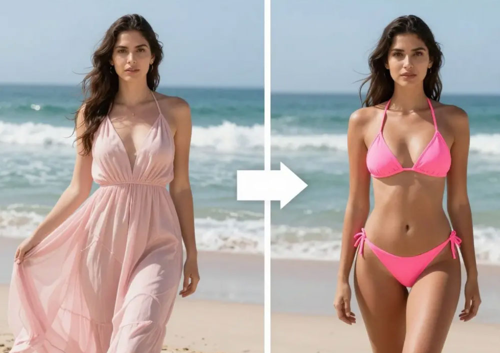 AI bikini generator example result