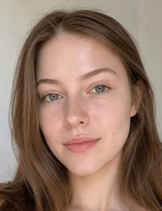 Foto de ejemplo de una cara para la aplicación de maquillaje con IA