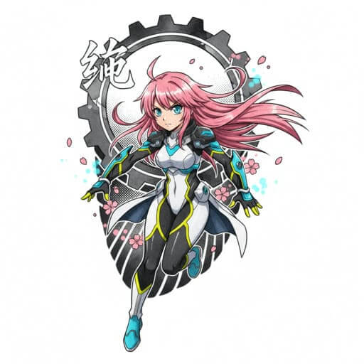 Anime tattoo style example