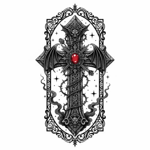 Gothic tattoo style example