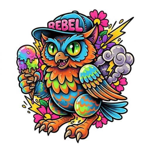 New School tattoo style example