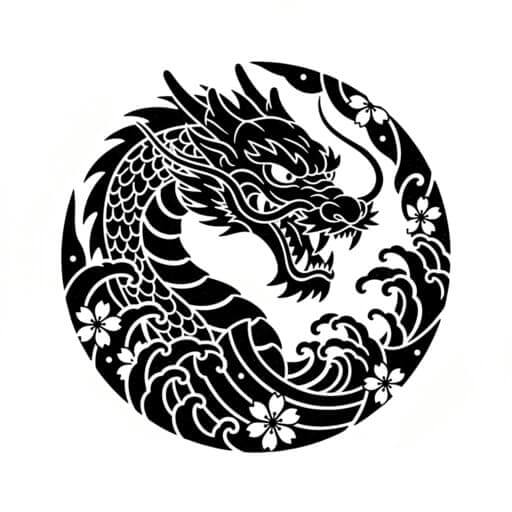 Stencil tattoo style example