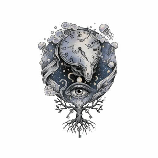 Surrealism tattoo style example