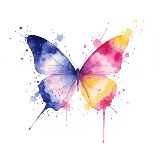 Watercolor tattoo style example