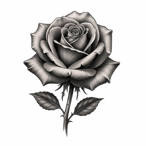 Black and Grey tattoo style example