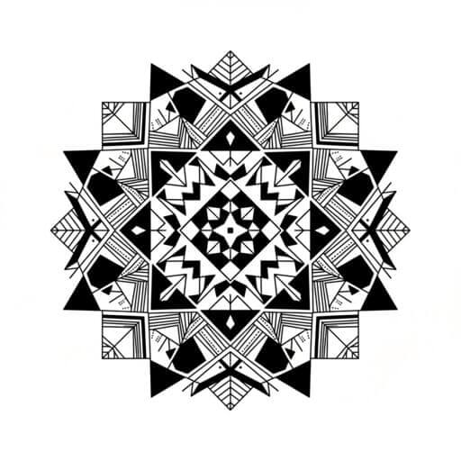 Blackwork tattoo style example